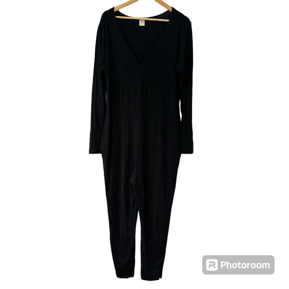 Smash & Tess The Friday Romper Bamboo Cotton Blend V-Neck Long Sleeve Size Large